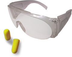 Защитный набор KS PRS -1 Поликарбонатные очки + Беруши.