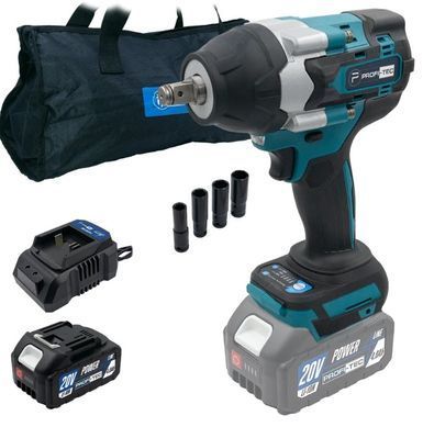 Ударний гайковерт PROFI-TEC DTW800BL, 1&times;4.0 А&middot;г, ЗП, сумка