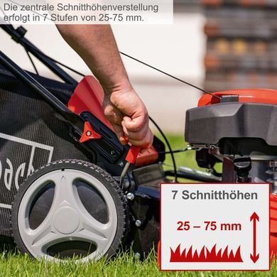 Газонокосилка бензиновая MS225-53 Scheppach 5,15 кВт, 25-77 мм, 53 см, 65 л, 38 кг
