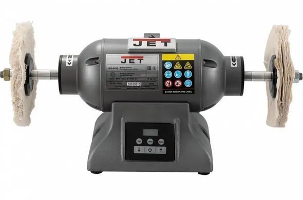 Полірувальний верстат професійний JET IBG-8VSB : 230В 1,1(0,75)кВт, диски &Oslash;200х25х16мм 0-3600 об/хв.