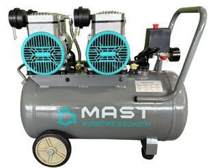 Безмасляный поршневой компрессор Mast MOF1680/2x1500-50L 3 кВт, 50 л