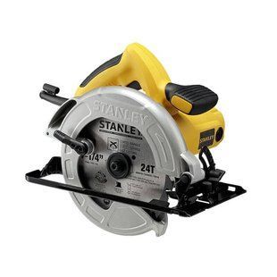 Пила дискова ручна STANLEY: Р=1600 Вт, диск &Oslash;=190x20/30 мм, кут нахилу- 0-45&deg;, глибина різу 65-50 мм