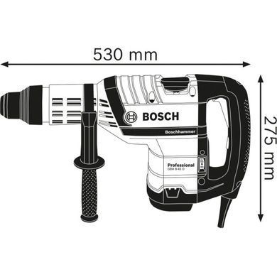 Перфоратор Bosch GBH 8-45 D Professional, 1500 Вт, 12.5 Дж, SDS-Max