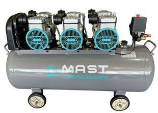 Безмасляный поршневой компрессор Mast MOF1680/3x1500-120L 4.5 кВт, 120 л