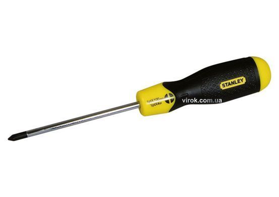 Отвертка крестовая STANLEY "Cushion Grip" : PH1 х 75 мм