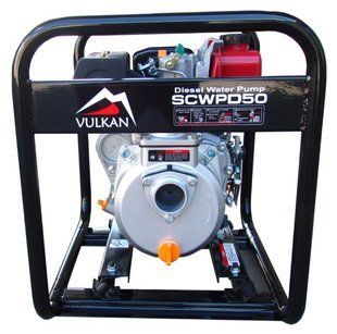 Рукавна мотопомпа Vulkan SCWPD50, 50 мм, 28 м&sup3;/год, підйом 28 м, для чистої води, дизельна