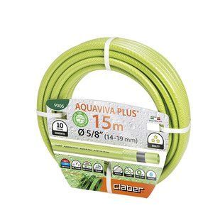 Шланг поливочный Claber 5/8", 15 м, Aquaviva Plus, салатовый
