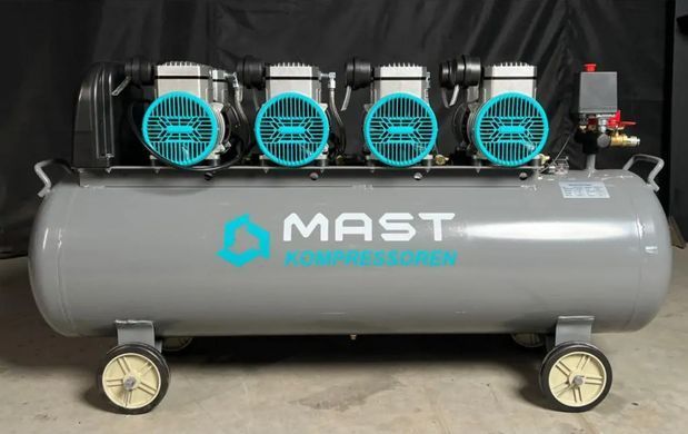 Безмасляный поршневой компрессор Mast MOF1680/4x1500-160L 6 кВт, 160 л
