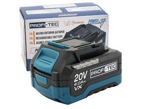 Акумулятор PROFI-TEC PT2040VX, 20 В / 4.0 А&middot;г