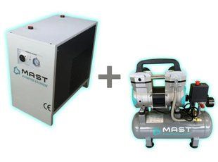 Безмасляный компрессор MAST MOF1390/1100-9L 1100 Вт, 175 л/мин, 9 л + осушитель