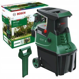 Садовий подрібнювач Bosch AXT 25 D 2500 Вт, фрезерна система, гілки до 40 мм