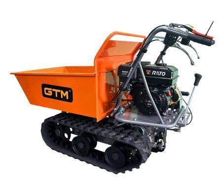 Самоходная строительная гусеничная тележка GTM (дампер) 300 кг, бензиновый двигатель 7 л.с.