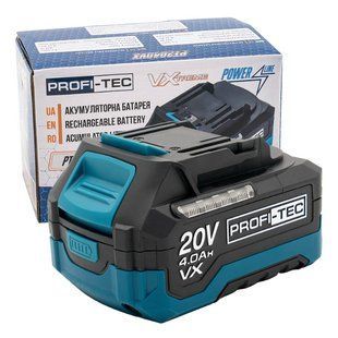 Акумулятор PROFI-TEC PT2040VX NEW, 20 В / 4.0 А&middot;г