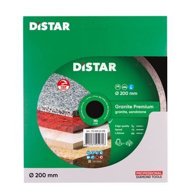 Круг алмазний відрізний 1A1R 200x1,8x10x25,4 Granite Premium