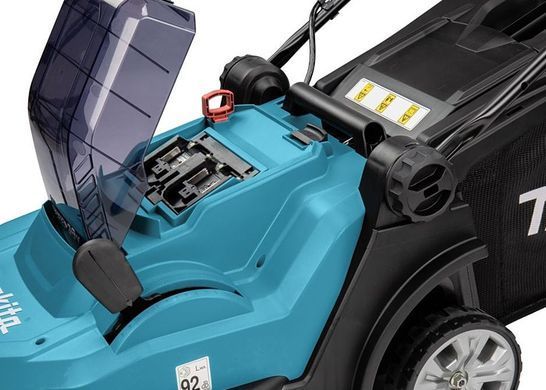 Аккумуляторная газонокосилка Makita DLM432PT2 36В (2&times;18В), 43 см, 50 л