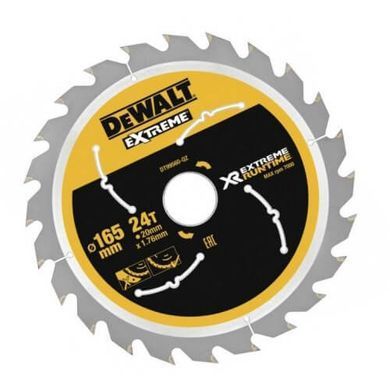 Диск пильный XR 165 х 20мм x 24 ATB+R DeWALT DT99560