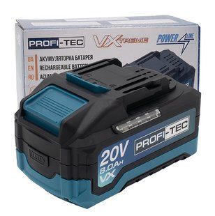 Акумулятор PROFI-TEC PT2080VX, 20 В / 8.0 А&middot;г / 21700