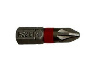 Бита GTM PZ2 25 мм 2 шт S2, Pozidriv, магнитная, хвостовик 1/4"