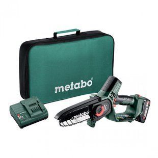 Аккумуляторная мини-пила Metabo MS 18 LTX 15, 18 В, шина 15 см, 5 м/с