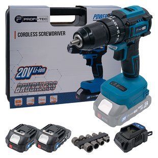 Акумуляторний шуруповерт PROFI-TEC PCD5220, 20 В, 2&times;2.0 А&middot;г, ЗП