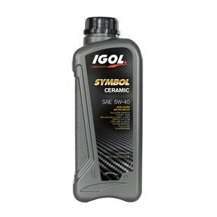 Моторное масло IGOL Symbol Ceramic 5W-40 1 л синтетическое API SN ACEA A3/B4