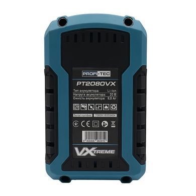 Акумулятор PROFI-TEC PT2080VX, 20 В / 8.0 А&middot;г / 21700