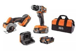 Набор аккумуляторного инструмента AEG JP18AA3-503B 18В, 3x5Ач