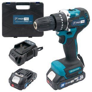 Аккумуляторный шуруповёрт PROFI-TEC PCD4020BL (20 В, 2&times;2.0 Ач, ЗУ)