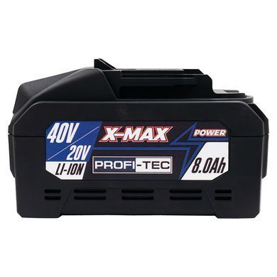 Аккумулятор PROFI-TEC PT4080XM, 40|20 В, 8.0 Ач, для сварочного аппарата PCWM16040, совместим с 20V PowerLine и UltraCore