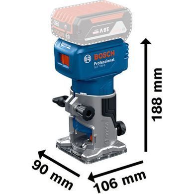 Аккумуляторный кромочный фрезер Bosch GKF 18V-8 Professional, 18 В