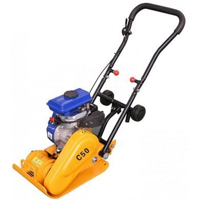Виброплита бензиновая HONKER HP-C50L &mdash; 62 кг, 8.2 кН, LONCIN 2.8 HP, коврик