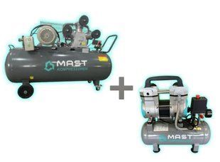 Компресор MAST TA90/300L 400 В, 5.5 кВт, 900 л/хв, ресивер 300 л, 10 Бар