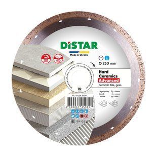 Круг алмазный отрезной 1A1R 230x1,6/1,2x10x25,4 Hard ceramics Advanced