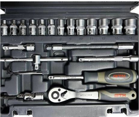 Набор инструментов GTM GTS-046 46 предметов 1/4" CrV, трещотка 72T, кейс