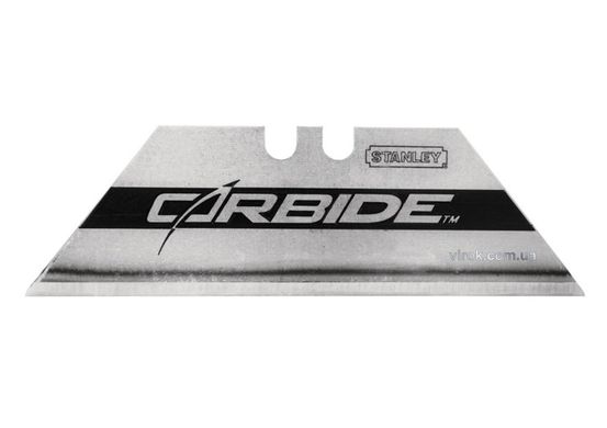 Лезо змінне трапецевидне STANLEY "Carbide": L= 62 мм. зкарбід-вольфрам ріжучим краєм; 5 (Шт/Уп.)