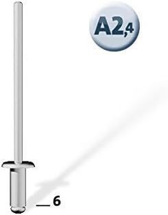 Вытяжные заклёпки NOVUS BLIND RIVETS A 2,4 x 6 ALU, 30 шт &ndash; 2,4 мм,  6 мм