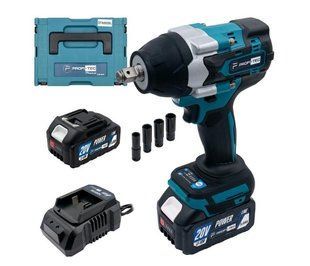 Ударний гайковерт PROFI-TEC DTW800BL, 2&times;4.0 А&middot;г, ЗП, кейс