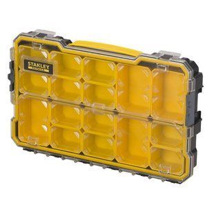 Органайзер 2/3 мілкий з прозорою кришкою Stanley "Fatmax Pro"; 14 лотків, 43х 27х 6,4 см