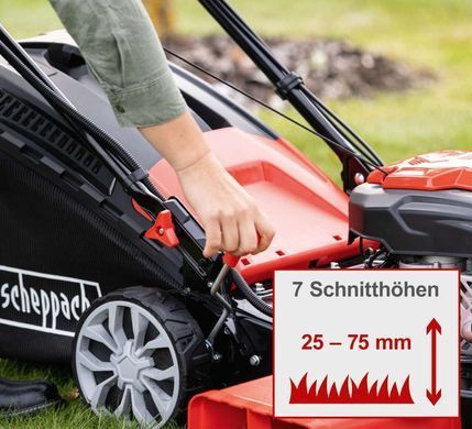 Бензиновая газонокосилка Scheppach MS225-56E, двигатель 224 см&sup3;, мощность 6 л.с.