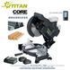 Пила торцовочная аккумуляторная TITAN PCMS1021B-CORE SET728PH 40В (21В+21В), 255 мм
