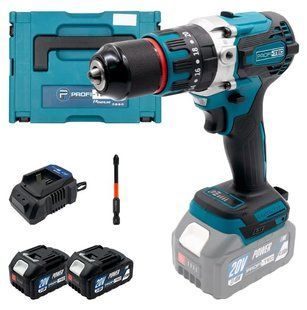 Акумуляторна ударна дриль-шуруповерт PROFI-TEC DHP485BL, 2&times;4.0 А&middot;г, ЗП