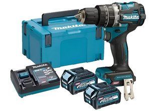 Акумуляторний ударний дриль-шурупокрут Makita HP002GA201 40V XGT, 2&times;2.0Ah, 65 Нм
