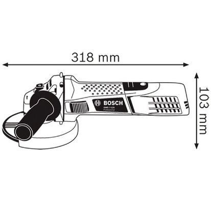 Угловая шлифовальная машина Bosch GWS 7-125 Professional 750 Вт, 125 мм, M14