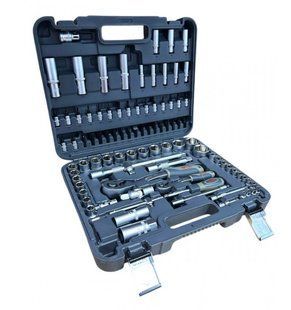 Набір інструментів GTM GTS-094 94 предмети 1/4"-1/2" CrV, тріскачки 72T, головки 4&ndash;32 мм