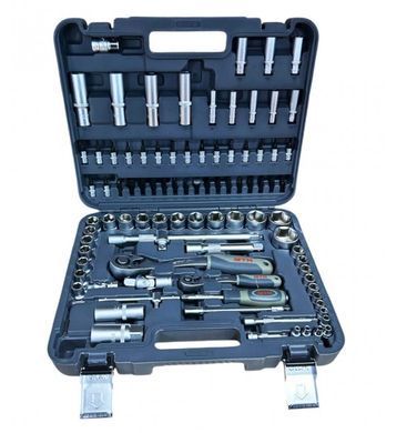 Набір інструментів GTM GTS-094 94 предмети 1/4"-1/2" CrV, тріскачки 72T, головки 4&ndash;32 мм