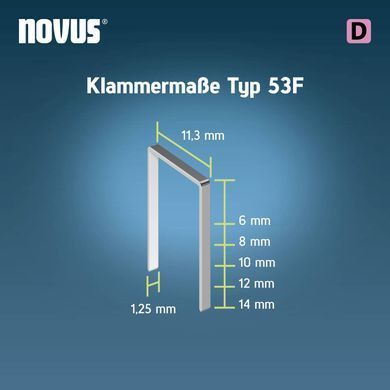 Скобы для степлера NOVUS STAPLES D 53F 14 мм D-Point (600 шт)