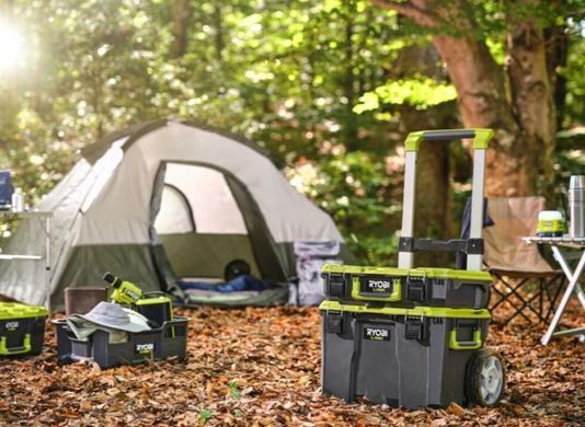 Ящик модульний 39х57х49.5см, на колісах с ручкою, LINK систем, Ryobi. RSL201. (5132006074)