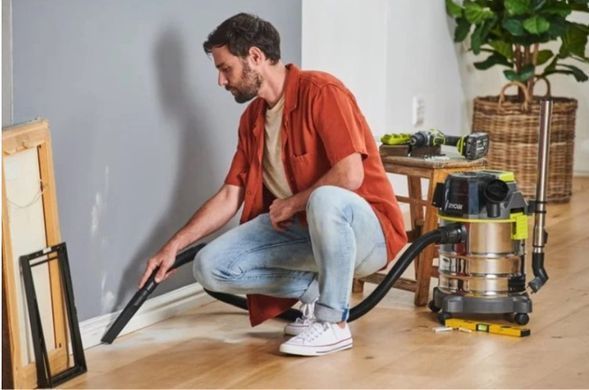 Будівельний акумуляторний пилосос 18В ONE+, 18 л, Ryobi. R18WDV-0