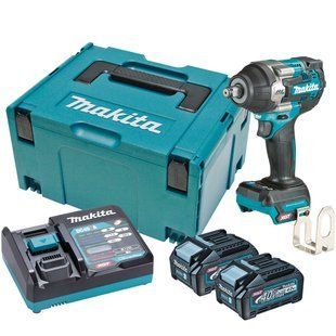 Аккумуляторный ударный гайковерт MAKITA TW007GM201 XGT 40 V Max, 760 Нм, 1/2"