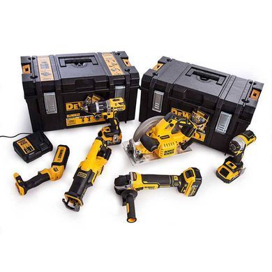 Набір з шести акумуляторних безщіткових інструментів DeWALT DCK623P3